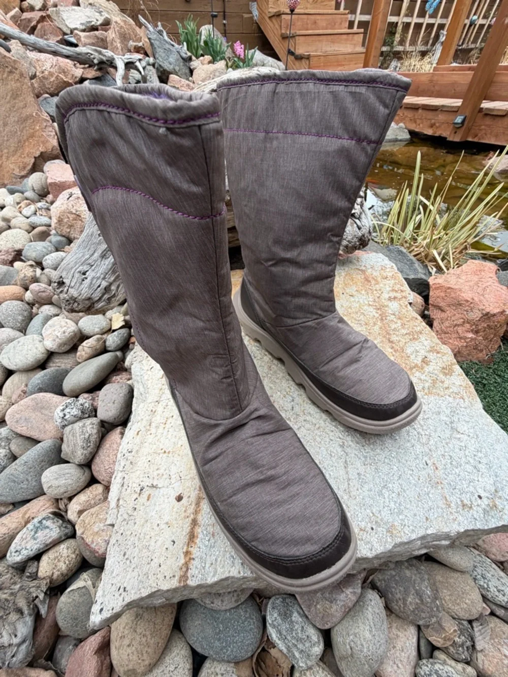 Crocs Faux Fur Lined Winter Boots Womens 10 Cozy Tall Snow‎ Boots